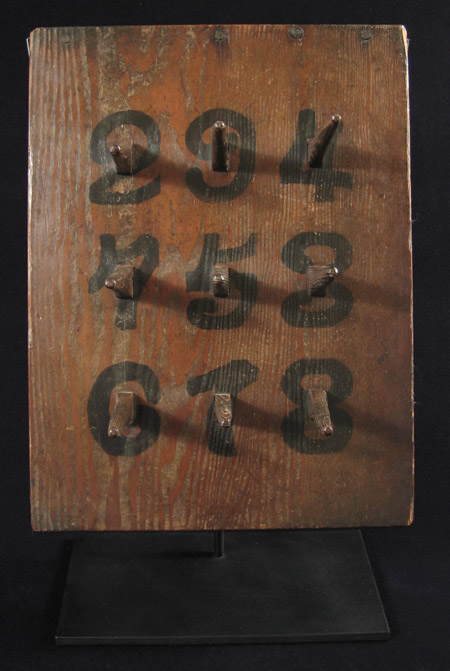 Asian Tribal Art - Ring toss game board, Japan, front