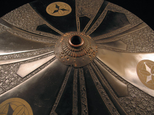 Asian Tribal Art - Jingasa samurai hat, Japan, detail