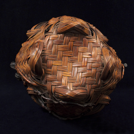 Antique Ikebana basket, Japan - bottom view