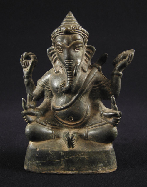 Asian Tribal Art - Bronze Ganesha, Cambodia