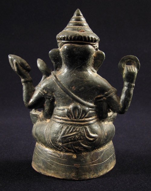 Asian Tribal Art - Bronze Ganesha, Cambodia, back