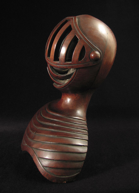 Curiosities - Wood knight finial, right
