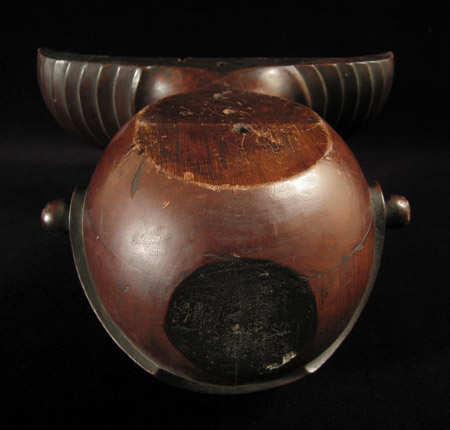 Curiosities - Wood knight finial, top