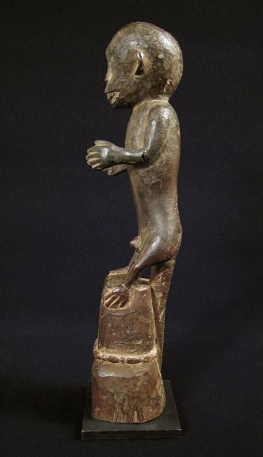 Indonesian Tribal Art - Wood monkey figure, Nias Island, Indonesia, right side