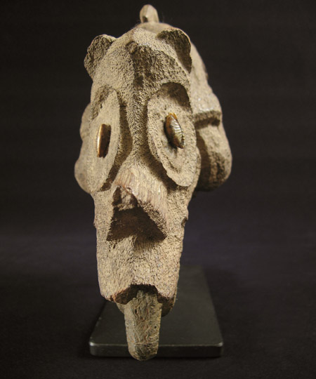 Indonesian Tribal Art - Wood aso finial, Dayak, Borneo, face