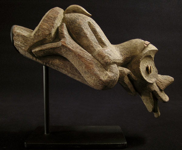 Indonesian Tribal Art - Wood aso finial, Dayak, Borneo, side two