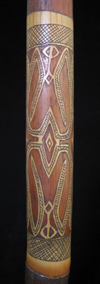 Oceanic Art - Smoking pipe, Asmat, Irian Jaya, detail two