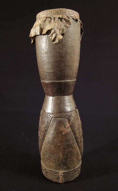 Oceanic Art - Kundu drum, Schouten Islands, Papua New Guinea, left