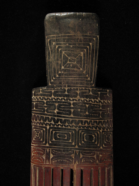 Oceanic Art - Bamboo comb, Huon Peninsula, Papua New Guinea, detail