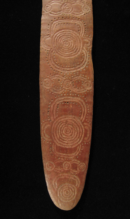 Oceanic Art - Churinga, Central Desert, Australia, detail